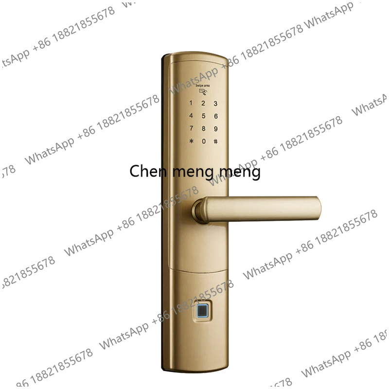 Remote Control Gold Door Lock System Electric Intelligent Finger Print Smart Security Door Lock