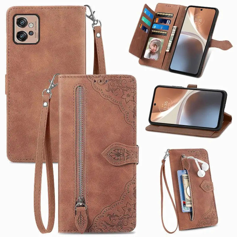 Wallet Case Multi Card Flip Cover For Motorola P40 P50 P30 One Fusion Vision Edge S30 G200 G82 G72 Magnetic Leather Phone Case