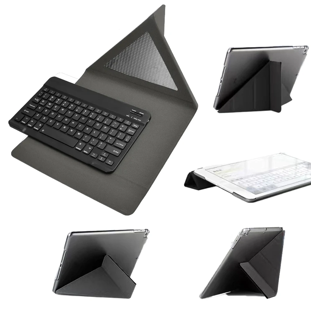 Penutup pelindung magnetik Universal, untuk bantalan Tablet dengan Keyboard Bluetooth nirkabel, sarung pelindung kulit Keyboard dapat dilepas