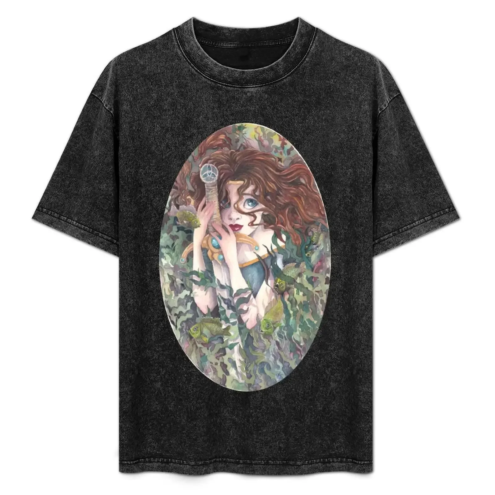 

Lady of the Lake T-Shirt Plus Size Summer Short Sleeve T-Shirt