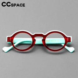 57398 Vintage Acetate Glasses Frame Fashion glasses for men Splicing Color Optical Spectacles Frames Round Prescription Eyeglass
