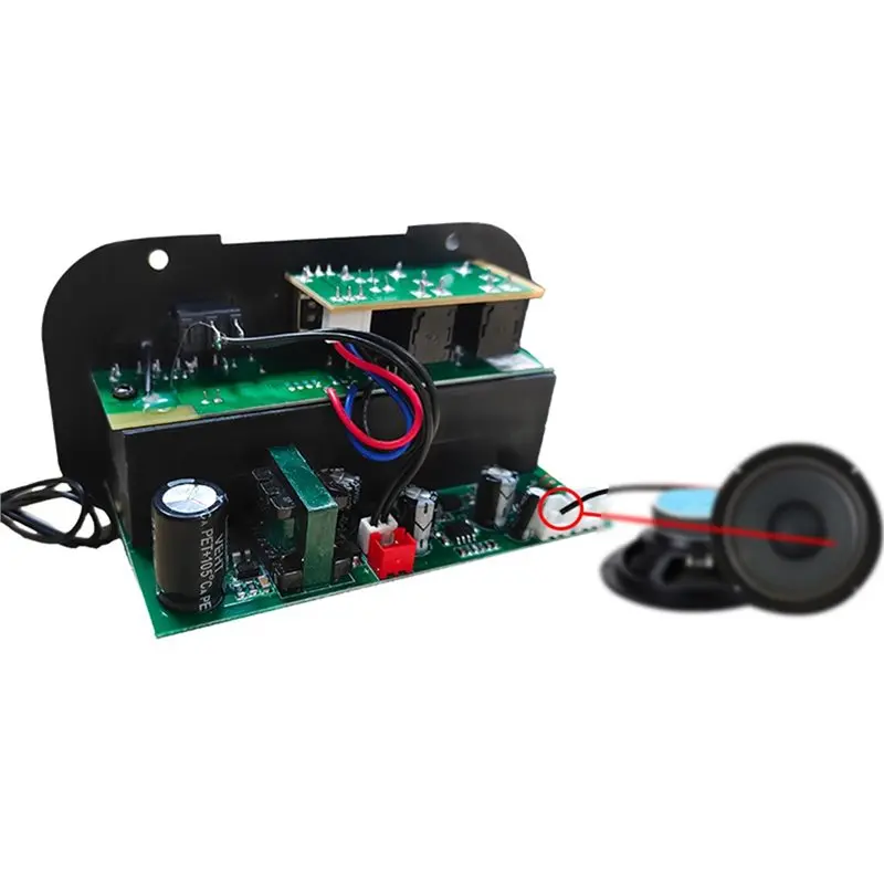 [B24B!】 Car Digital Bluetooth Audio Amplifier Board Is Rechargeable At 12V Can Connect To 2 Mic EU Plug