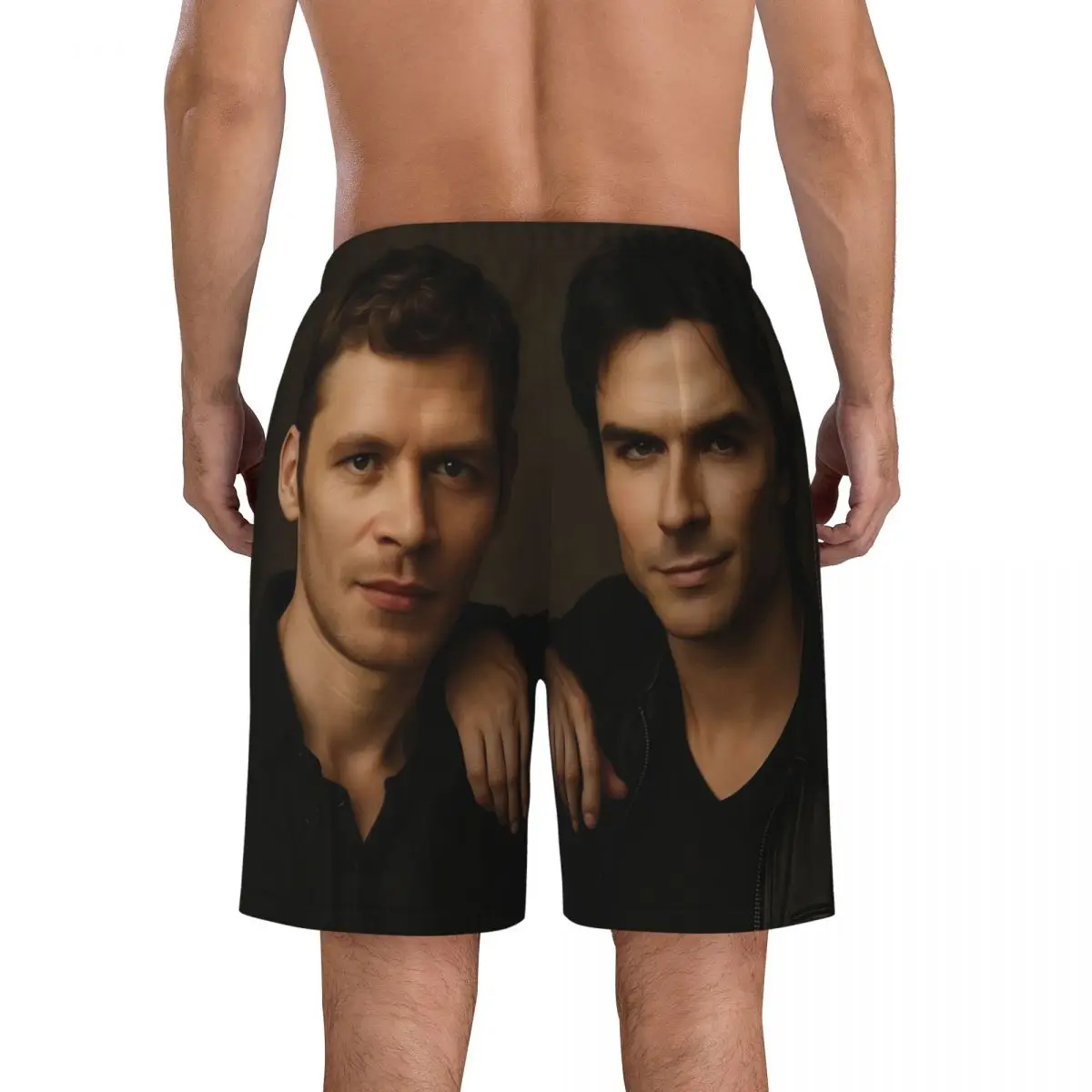 The Vampire Diaries Damon Salvatore TV Series Board Shorts Summer Surfing Beach Short Pants Male Y2K Large Size Beach Trunks