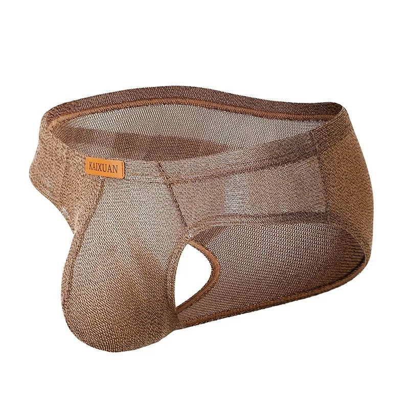 1/3PCS Ropa Interior de Malla para Hombre, Nueva Colección de Verano, Color Sólido, Delgada, Transpirable, Sexy, Calzoncillos y Bóxers para Uso Diario Masculino
