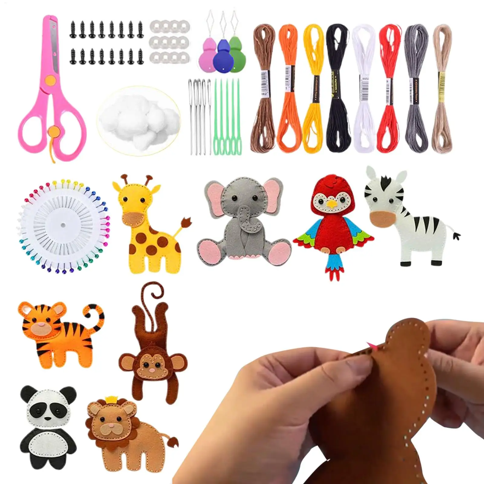 مجموعة أدوات الحرف اليدوية للأطفال للتفاعل العائلي مجموعة كرتونية ثلاثية الأبعاد للحيوانات لغرفة النوم وغرفة المعيشة والحفلات والفصول الدراسية للأولاد #1