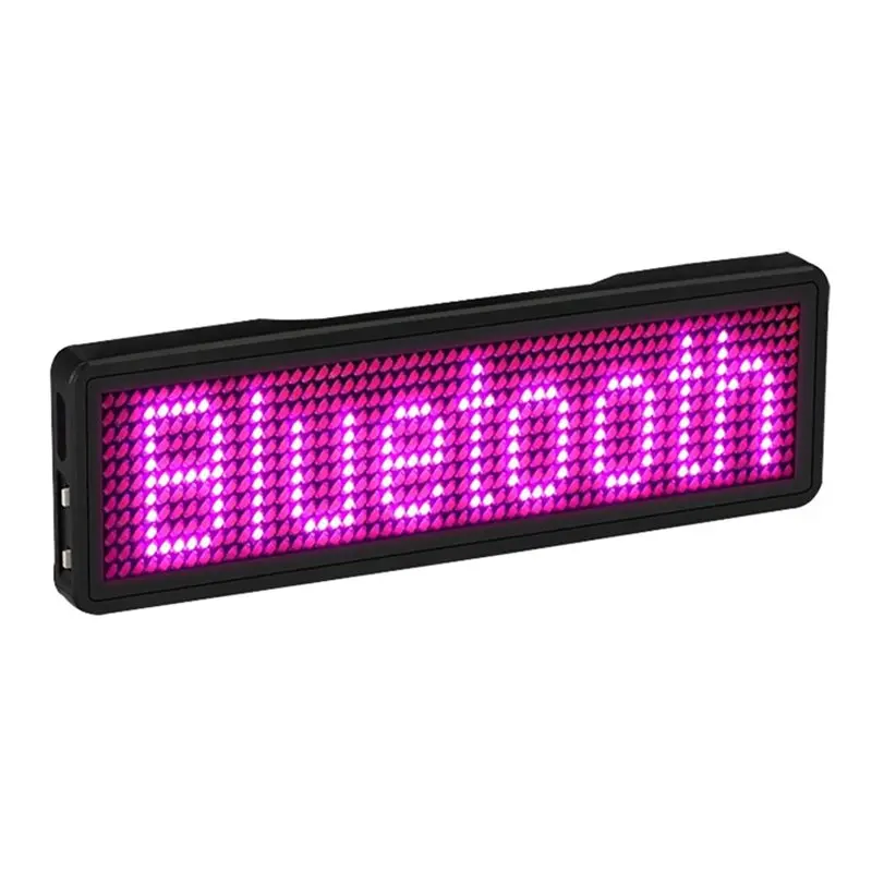AT19-2X Bluetooth LED Name Badge Rechargeable Light Sign DIY Programmable Scrolling Message Board Display LED,Type 3