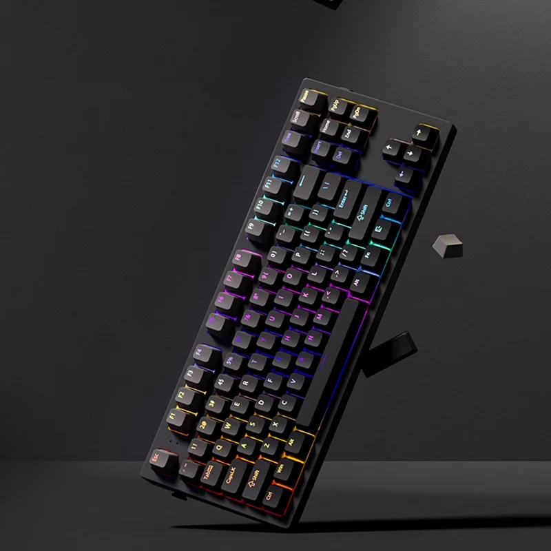 أغطية مفاتيح متدرجة طباعة علوية تألق من خلال غطاء مفاتيح RGB بإضاءة خلفية للوحة المفاتيح الميكانيكية Cherry Mx Switch OEM Profile PBT أغطية المفاتيح
