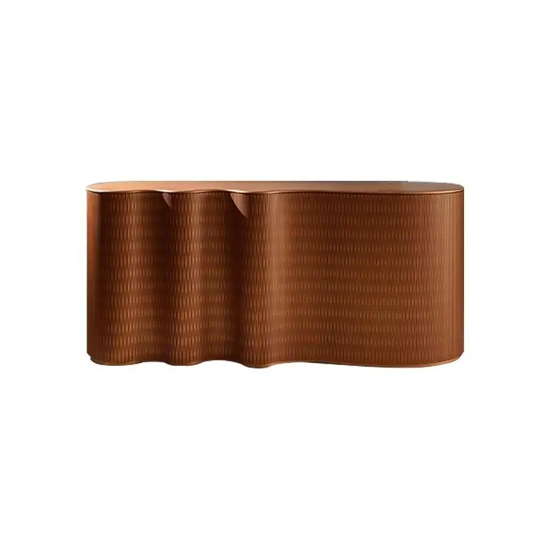 

Customizable wave curved dining side cabinet, living room storage cabinet art, entrance cabinet