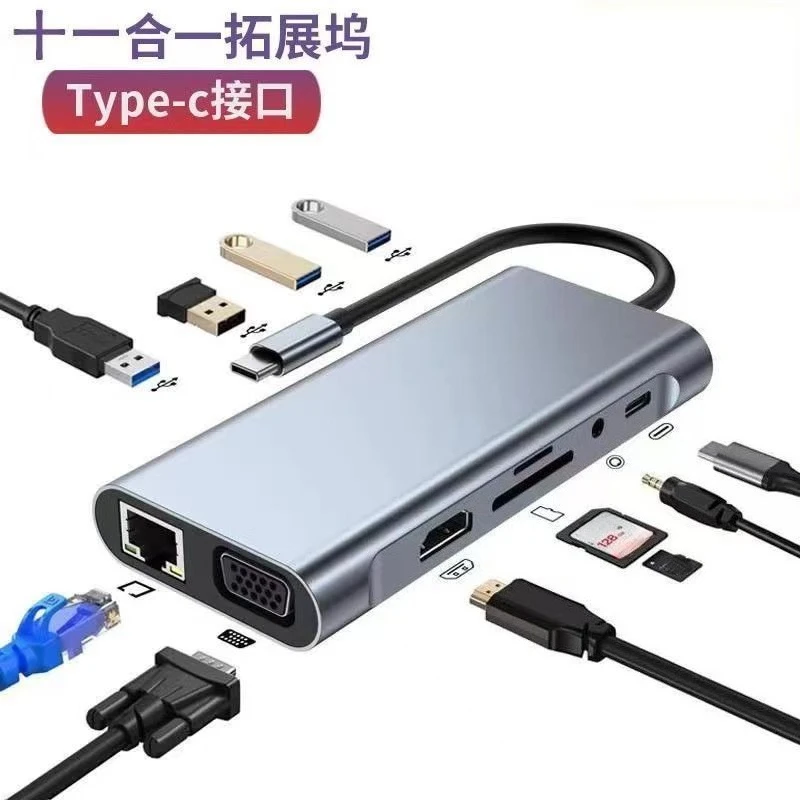 Type C to HDMI Dock with PD Charging 100M Ethernet Port 4K USB C Hub Multi Function Expansion Adapter for Notebook Laptop