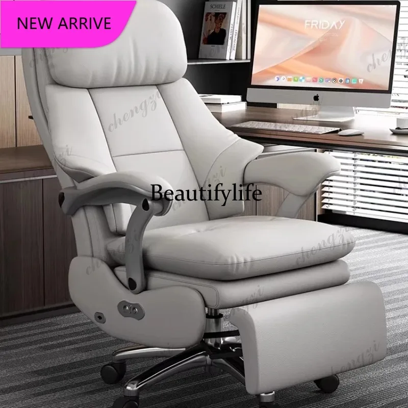 

M132 Electric Executive Office Chair - Genuine Leather Reclining Desk Chair with Luxurious Design for Home Business Furniture