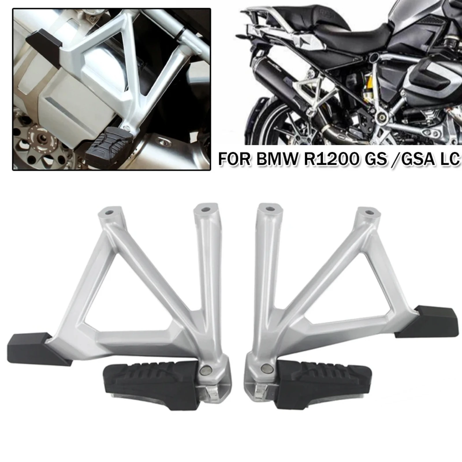 

Motorcycle Footrests Foot Pegs Rear Passenger Foot Rest Bracket For BMW R1250GS ADV LC R1200GS For GS1200 GS1250 Adv 2013-2023