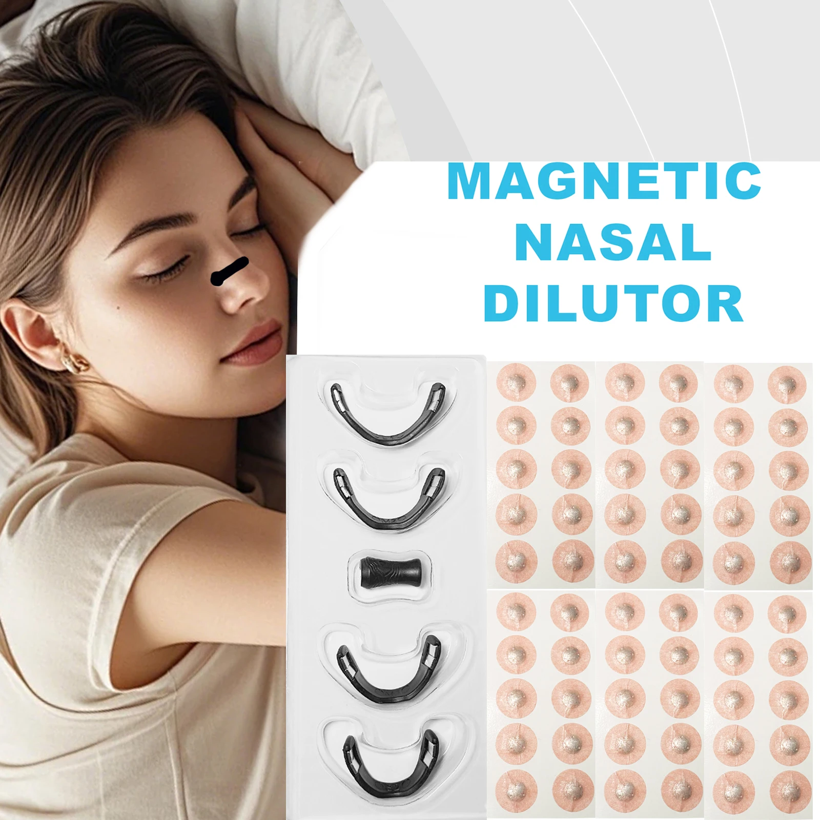 

Магнитный клипс от храпа (30 шт./упаковка) – безопасный для кожи, улучшает проход воздуха/кислорода, повышает качество сна, удобен для ежедневного использования и занятий спортом