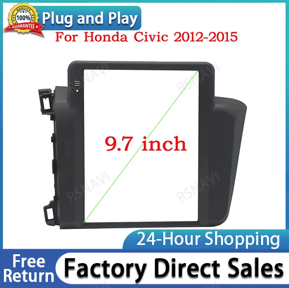 

9.7 inch Fasxia Car Audio Frame Car Radio Fascia,gps navigation fascia panel is suitable HONDA CIVIC 2012-2015