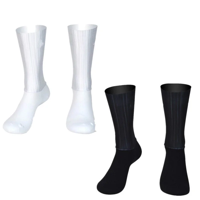 Slip Seamless Anti Aero Silica Biketeam Cycling Socks Pro Gel Bicycle Running Sport Socks