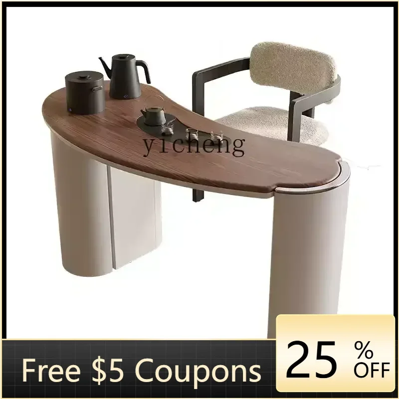 

BF Black walnut tea table balcony Italian minimalist small tea table