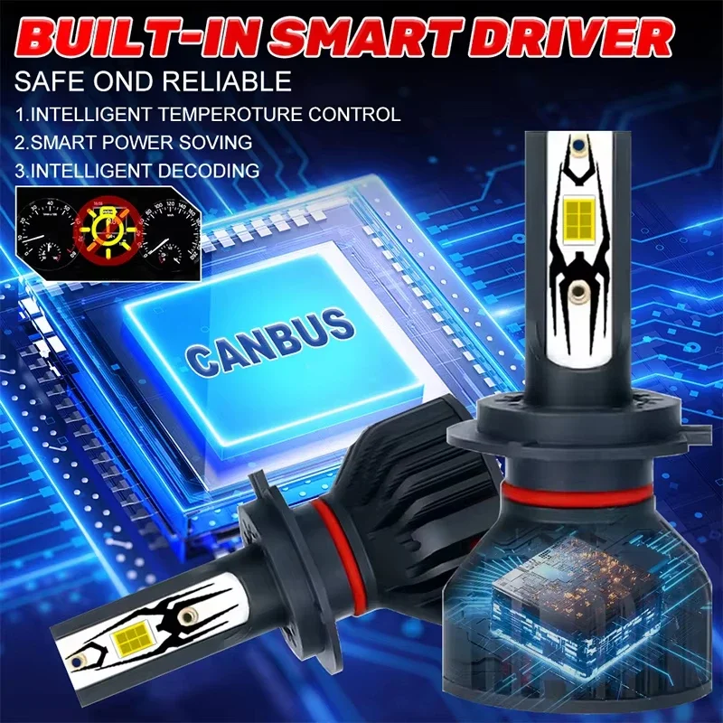 4500 واط H1 H4 H7 LED Canbus H8 H11 9005 HB3 9006 HB4 9012 Hir2 Led لمبة 5570 CSP مجموعة السيارات 12 فولت توربو الضباب مصباح 24 فولت #4