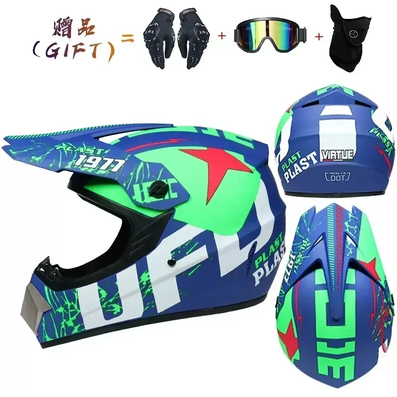 Motorhelm Full Face Racing Off Road Cross Motocross Capacete Motocross Cascos Para Motos Mountain Downhill Fiets DOT - afbeelding 1