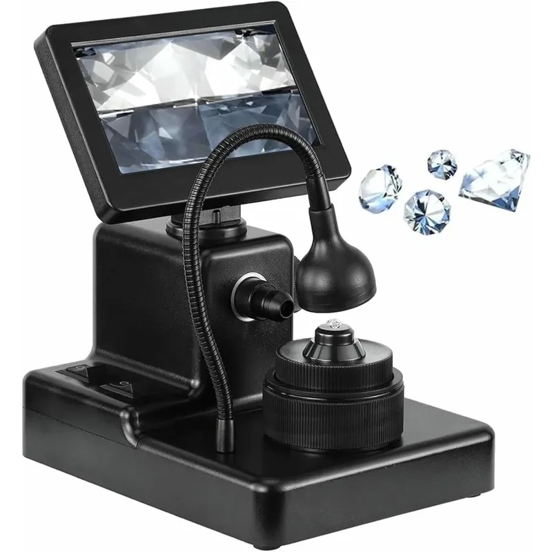 1000X Digital Diamond Girdle Viewer Microscope Camera Diamond Inscription Viewer with 4.3Inch LCD Screen