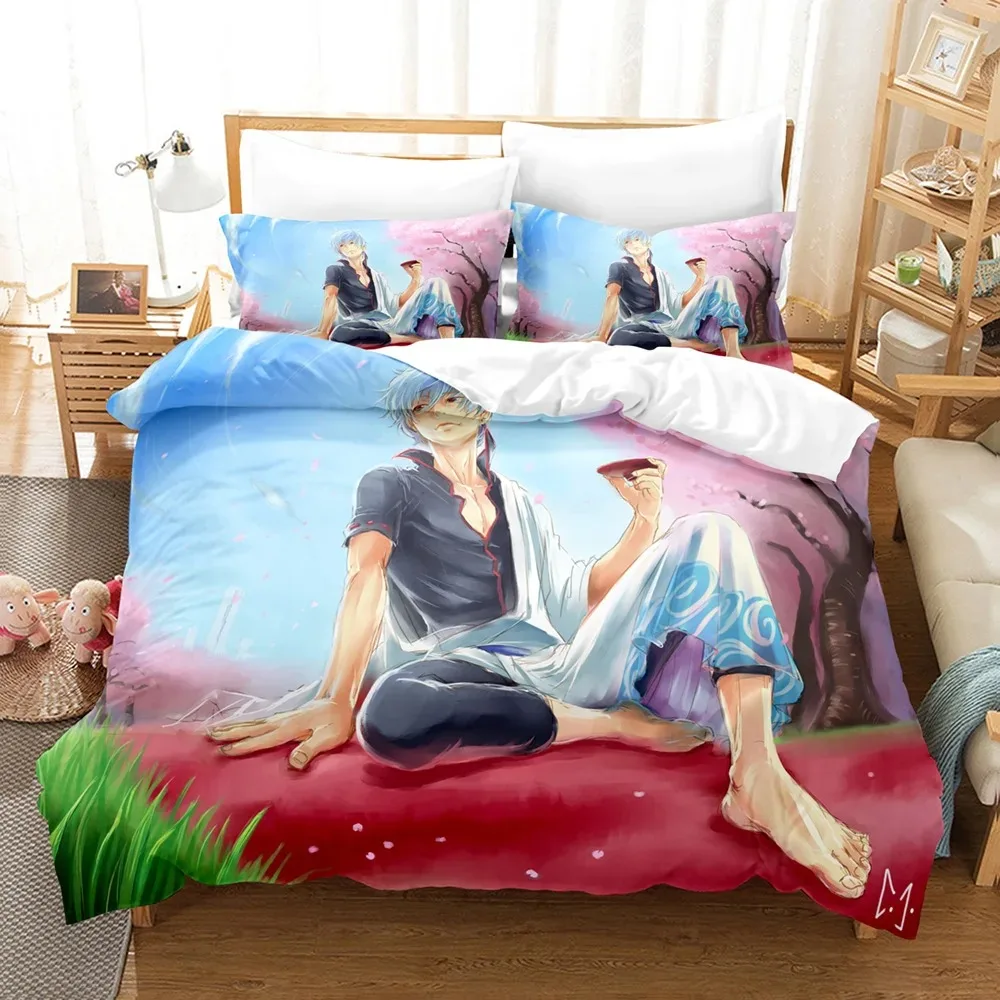 

New 3D Print Anime Gintama Bedding Sets Duvet Cover Set With Pillowcase Twin Full Queen King Bedclothes Bed Linen Home Textiles