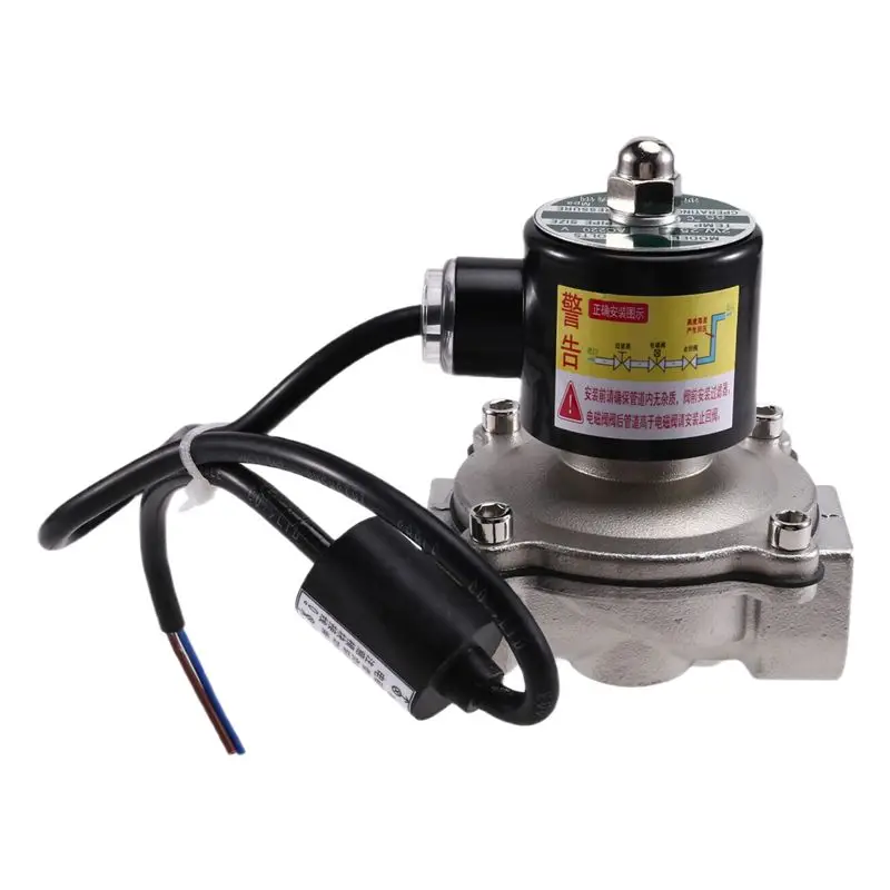 BOFO Pipeline Water Valve 1 Inch DN25 304 Stainless Steel Solenoid Control Valve 220V Normally Closed Water Pipe