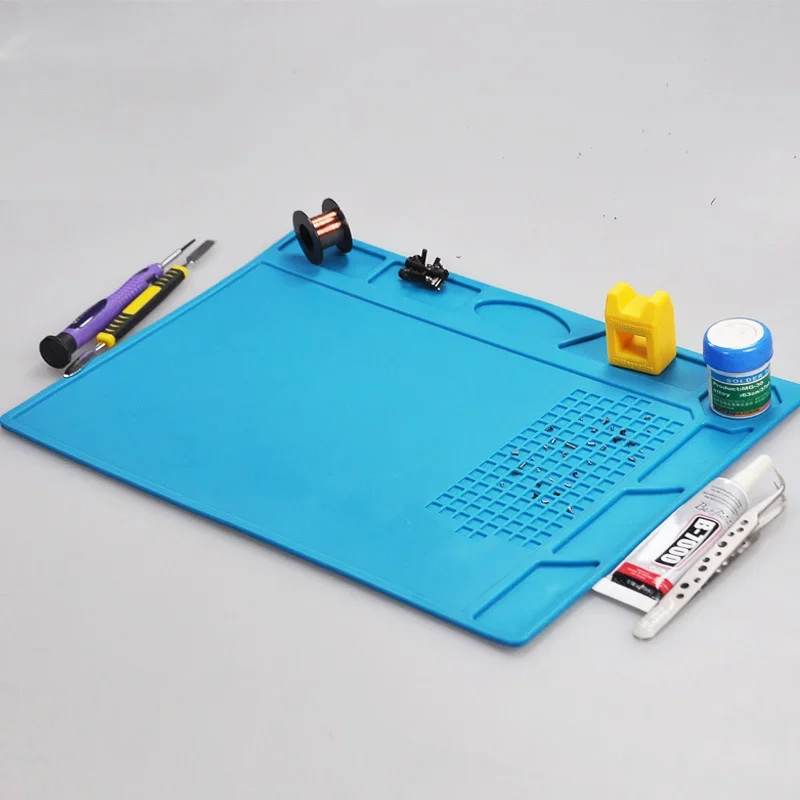 

S-160 TE-509/502/508/610 LW-M3/M4 Soldering Mat ESD Antistatic 500 ° Heat Resistant Insulation Work Mat Silicone Repair Pad