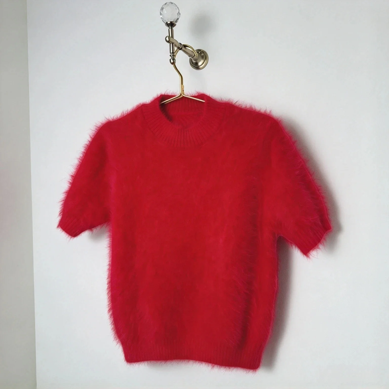 Knitted Pullover Autumn Winter Fashion O-Neck Short Sleeve Jersey Loose Women's Y2k Cute Sweaters Vest Streetwear Female Jumpers 6