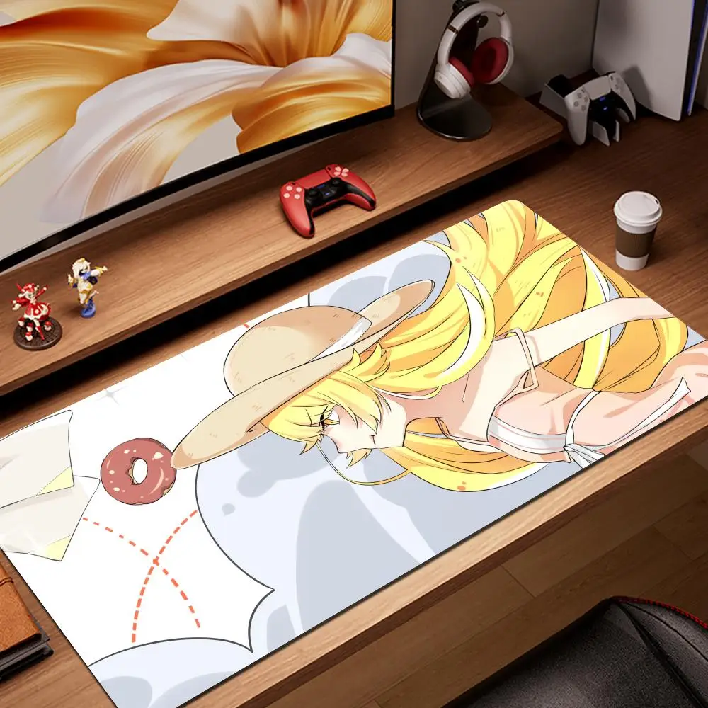 Hot Rubber Shinobu Oshino Mouse Pad Monogatari Series Mouse Mat Desk Mat With Pad Gaming Accessories Prime XXL Keyboard Pad