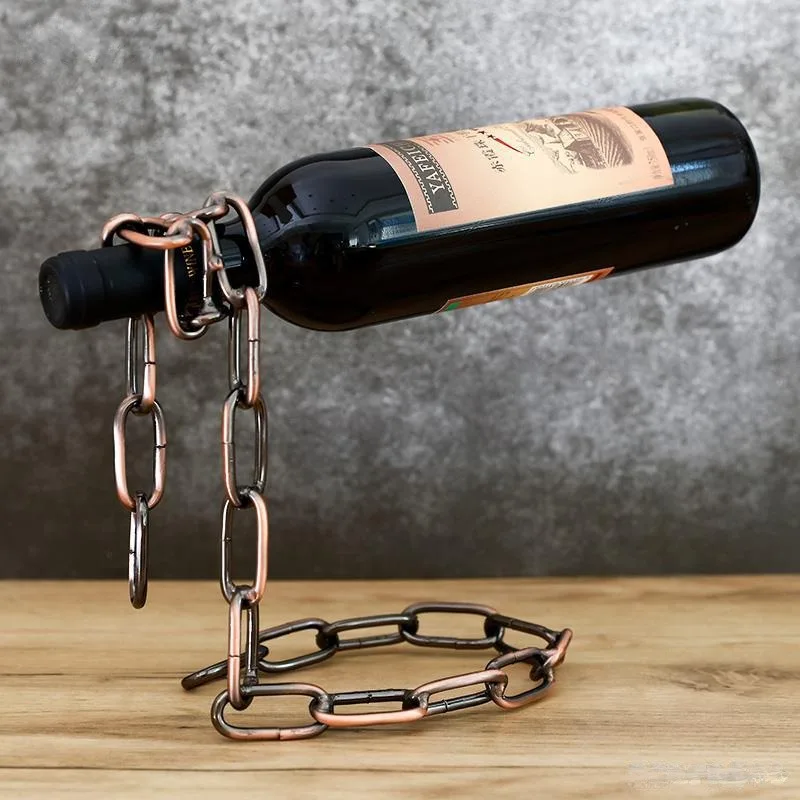 European Style Magic Wine Rack with Rope Chain - The Perfect Red Wine Rack for Wine Lovers