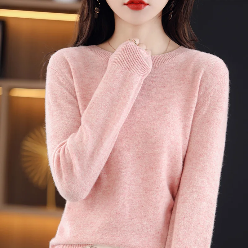 2022 New Cashmere Sweaters Women Casual O-neck Solid Pullovers Autumn winter Womens Sweater Cashmere Knitwear