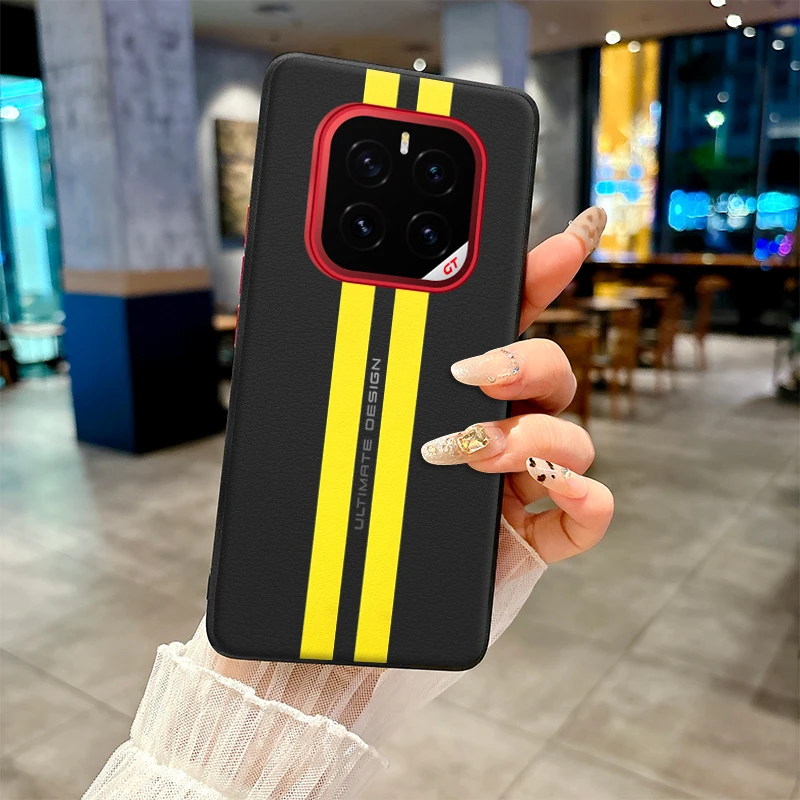 

Чехол для Honor GT Pro, роскошный защитный чехол из искусственной кожи с металлическим объективом для камеры HONOR GT Pro