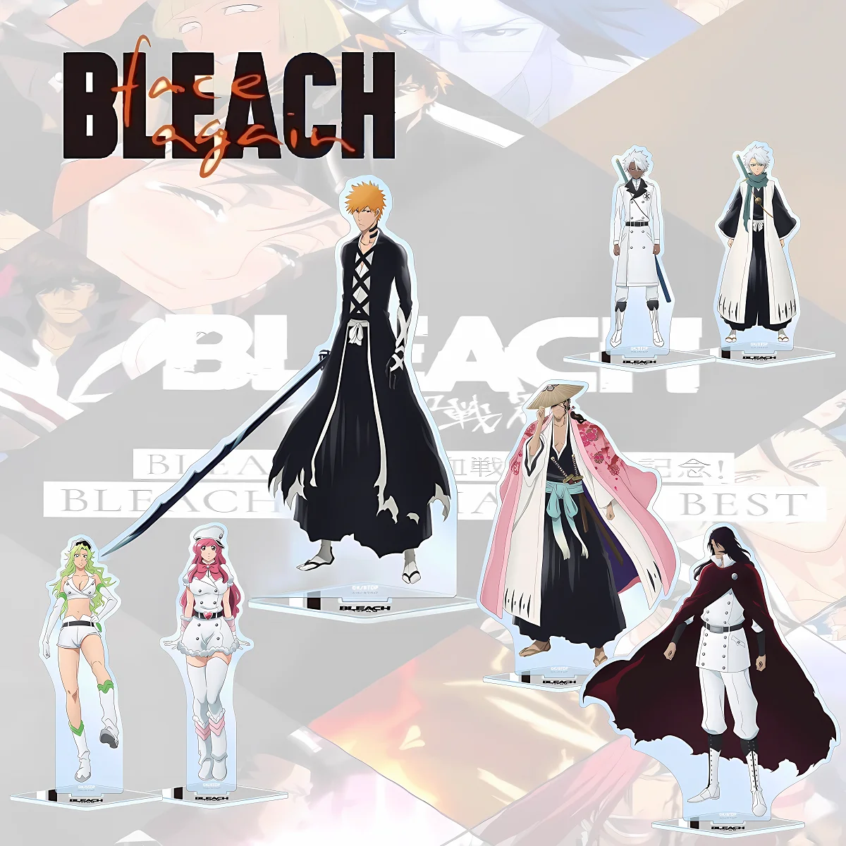 BLEACH: Thousand-Year Blood War Full Series Anime Figure 15cm Acrylic Stand Ichigo Kurosaki, Rukia Kuchiki, Yhwach New Year Gift