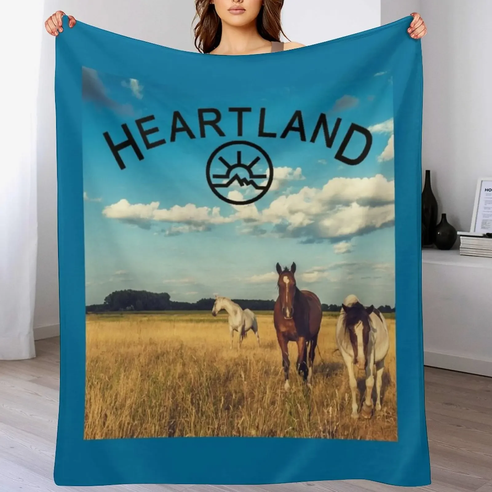 

Heartland, Heartland Horse Throw Blanket decorative Heavy Summer Beddings Flannel Blankets