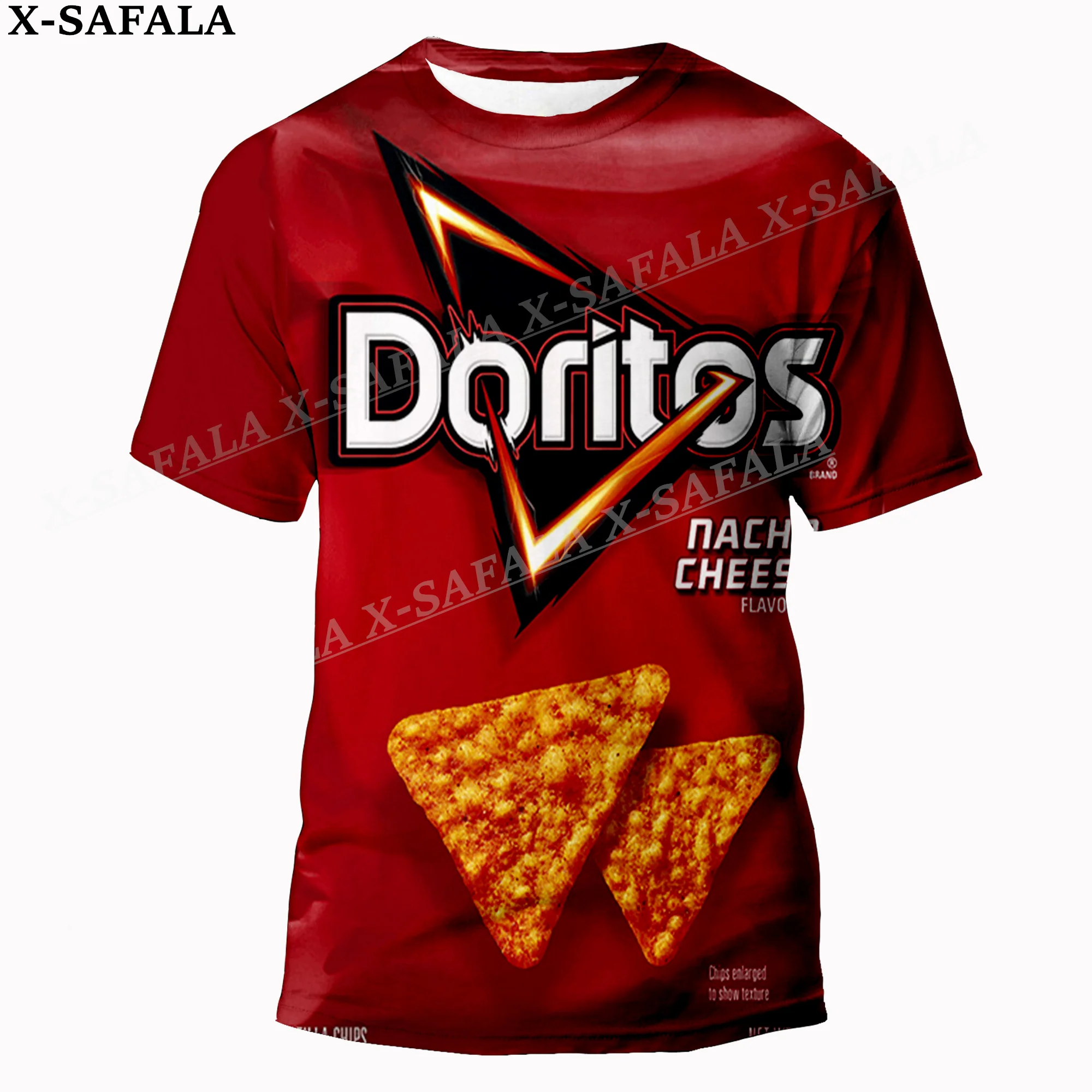 T-shirt à col rond en fibre de lait imprimé en 3D personnalisé pour hommes et femmes, Tokyo is Food, Funny Chips, décontracté, haute qualité, nouveauté, Y-1