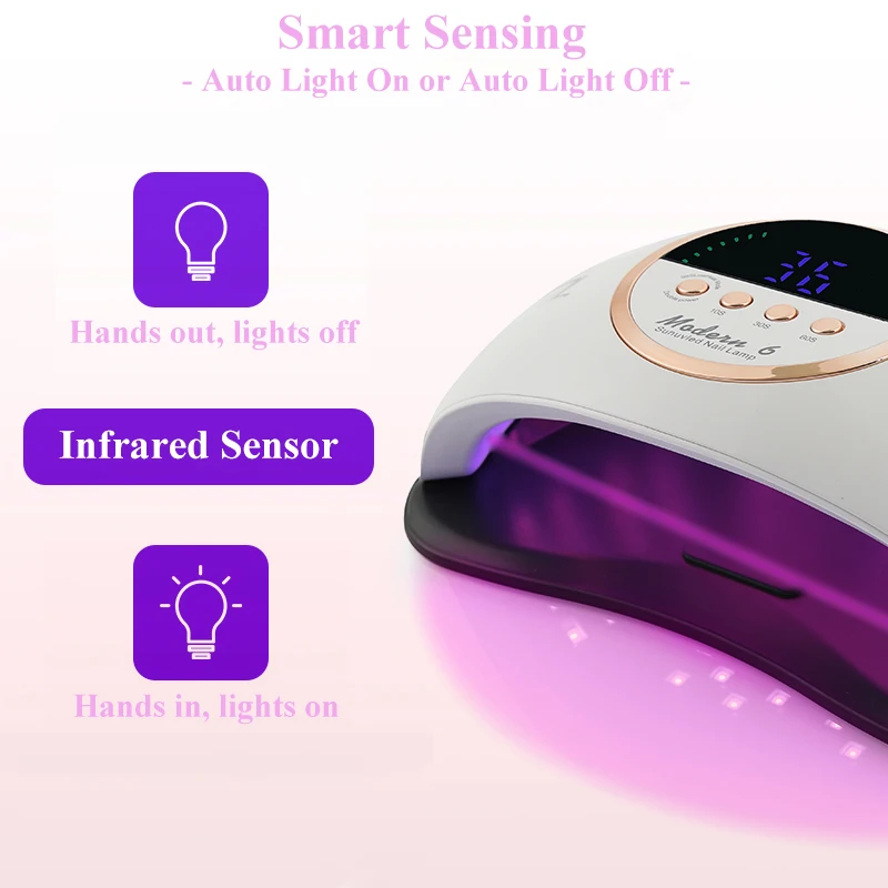 مساحة كبيرة جديدة 69 المصابيح المهنية الأشعة فوق البنفسجية LED مجفف الأظافر مصباح لتجفيف جميع جيل للأظافر مصباح طلاء الأظافر للتقليم مع مستشعر الأشعة تحت الحمراء #5