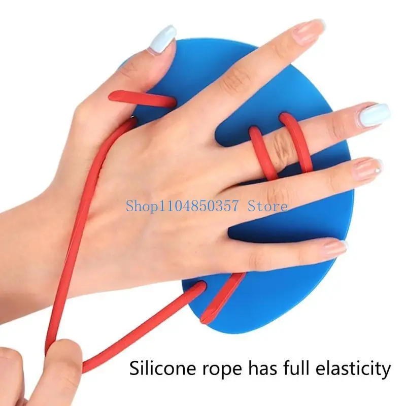 

652F Set of 2 Hydrodynamic Swim Training Gear Flexible Silicone Hand Fins Suitable for Competitive Swimmers and Beginner