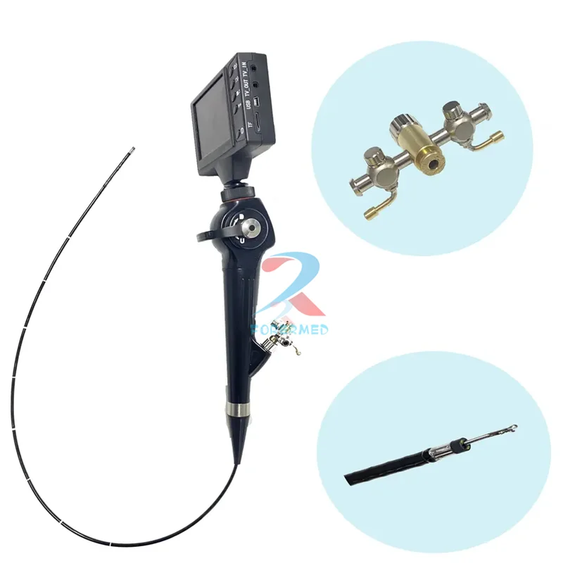 Portable Video endoscope fiber flexible bronchoscope flexible rigid bronchoscope set