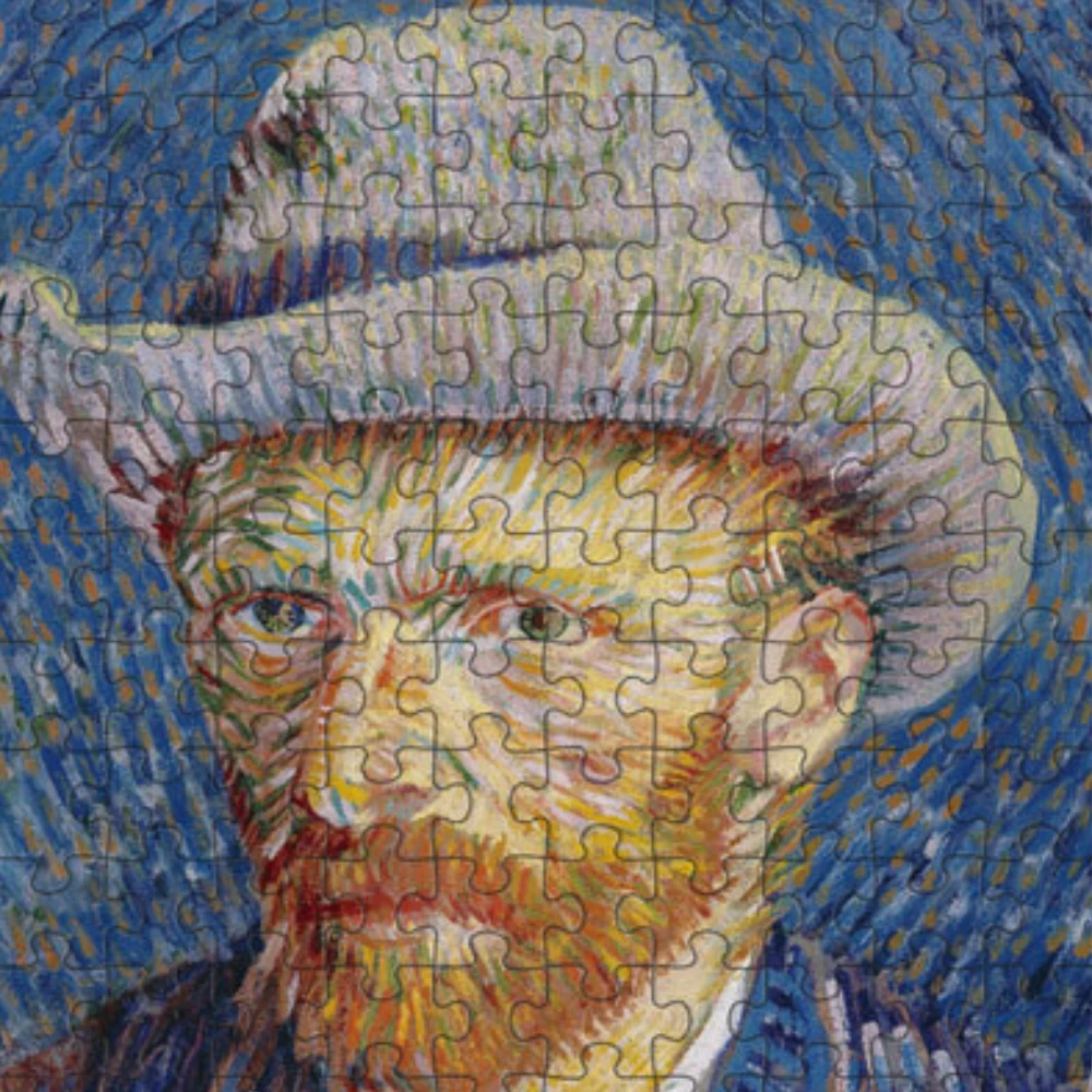 

150pcs Mini Puzzle Van Gogh's self portrait World Famous Paintings Test Tube Puzzle Paper Toy Pocket Portable Puzzle