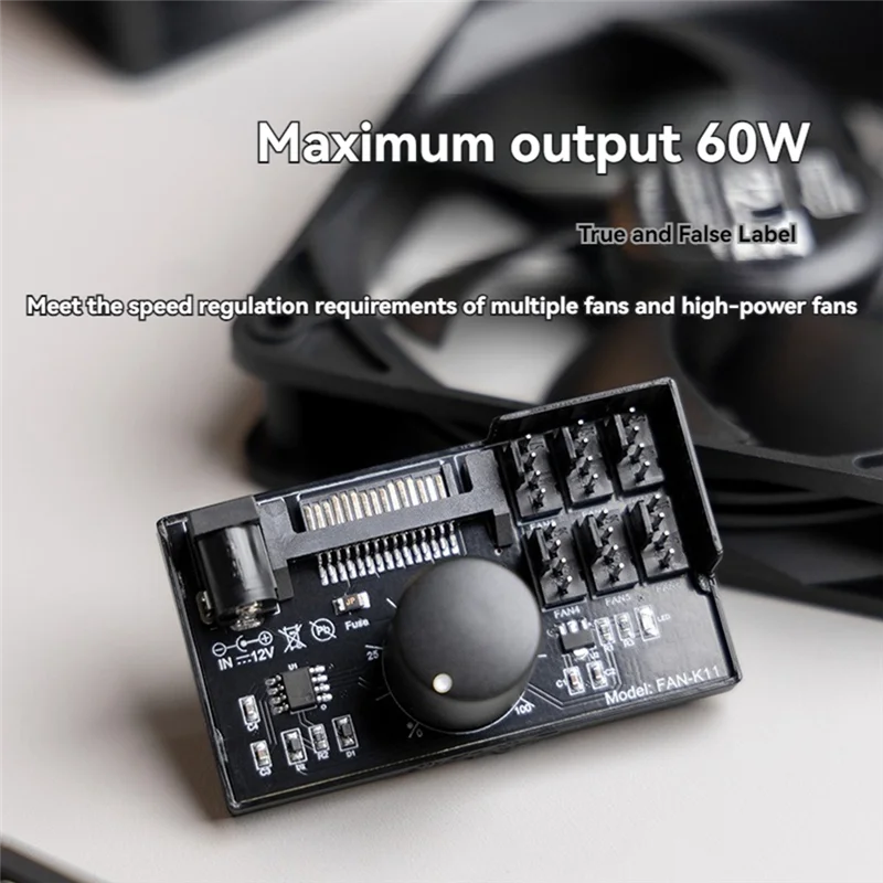 ABZZ-PWM Fan Speed Controller High Power Sata DC Power 4Pin Fan Governor NAS Server Fan Speed Control PWM Speed Regulation