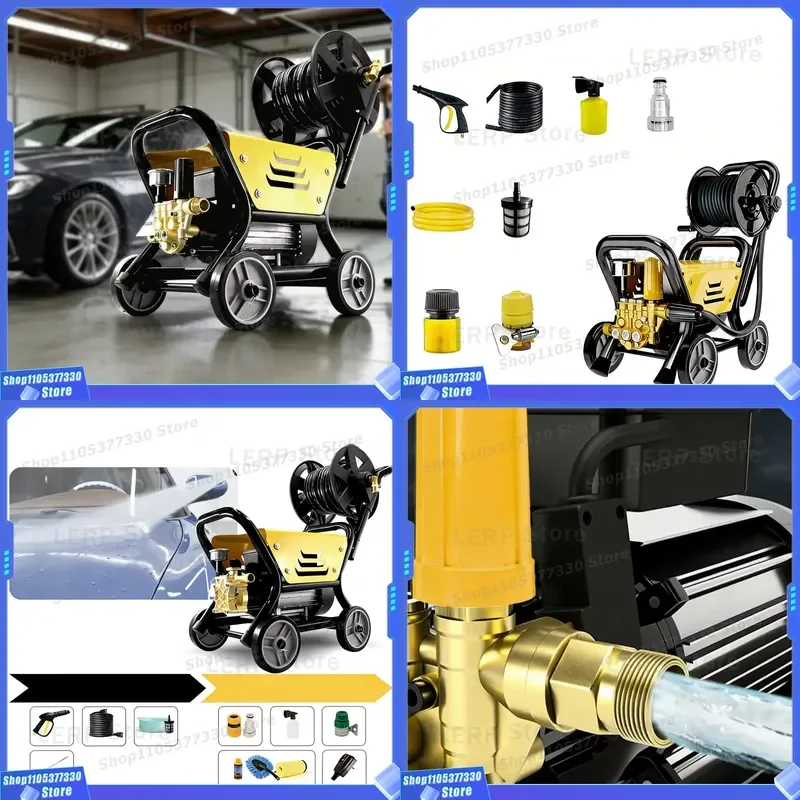 Commercial High Pressure Washer Powerful Jet Cleaner Machine For Industrial Cleaning Heavy Duty Water Spray Gun Equipment