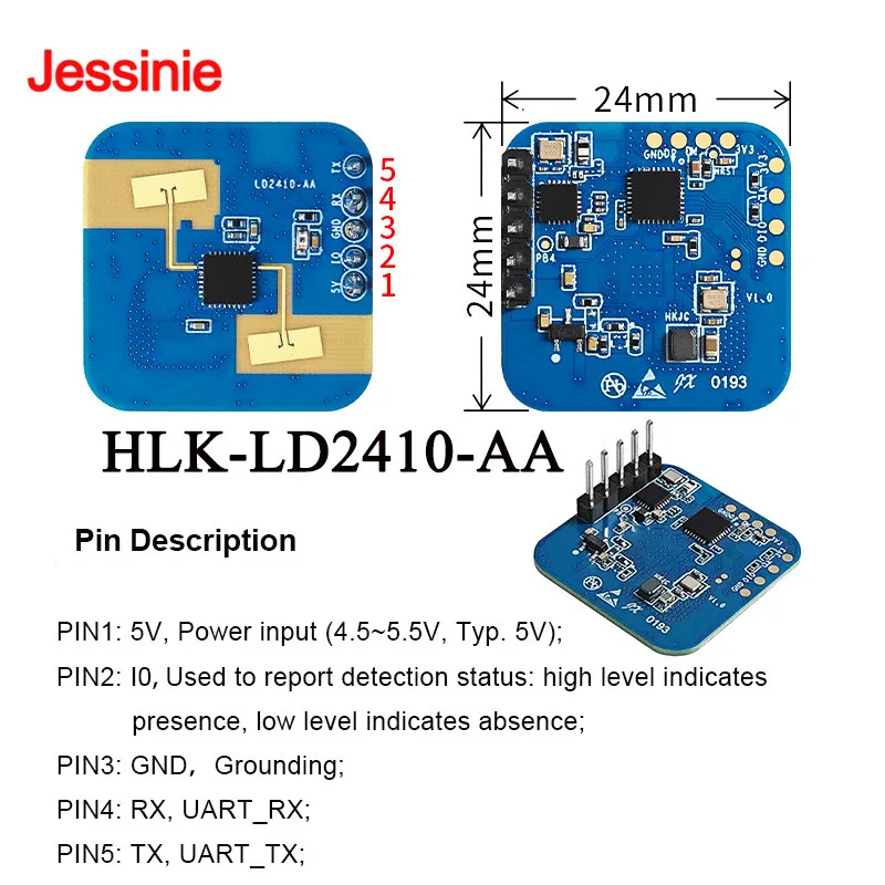 modulo-sensor-de-radar-mmwave-fmcw-24ghz-hlk-ld2410-aa-deteccao-de-presenca-humana-micro-movimento-e-estatico-app-ble-5v-para-casa-inteligente