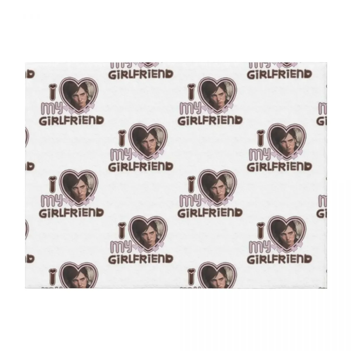Ellie Williams I Love Girlfriends Throw Blanket Flannel Fabric Thins Hair Soft Plush Plaid Blankets