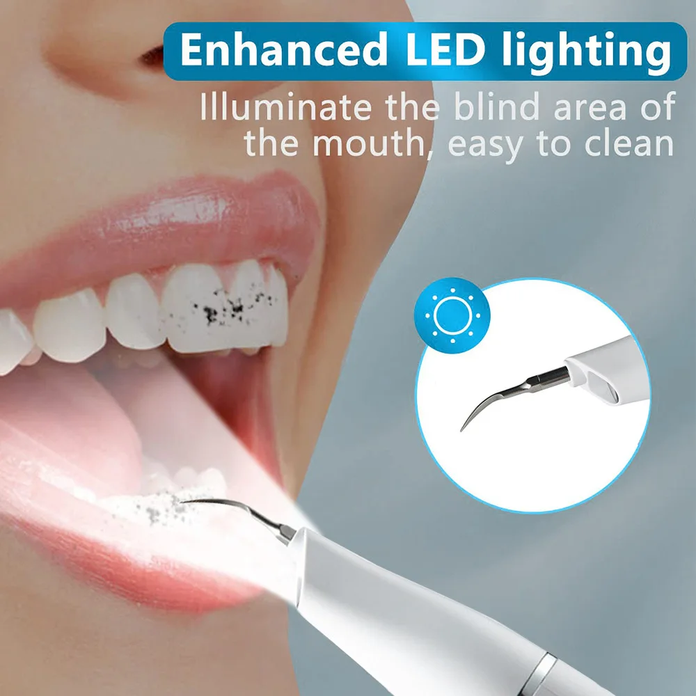 5-speed True Ultrasonic Tooth Cleanser Lighted Tooth Cleanser Electric Tooth Cleanser for Removing Dental Scales and Stones