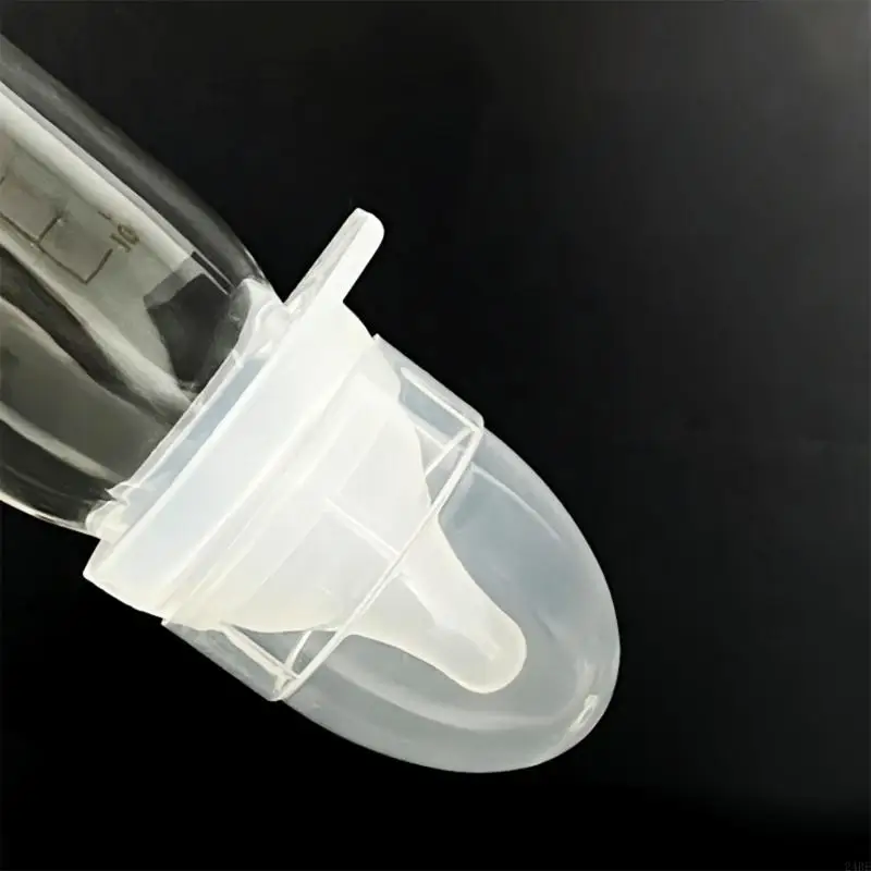 غطاء أغطية زجاجات الأطفال الأبيض الشفاف لزجاجات الأطفال المبتسرين PGE لضمان النظافة ومنع التسرب 24BE