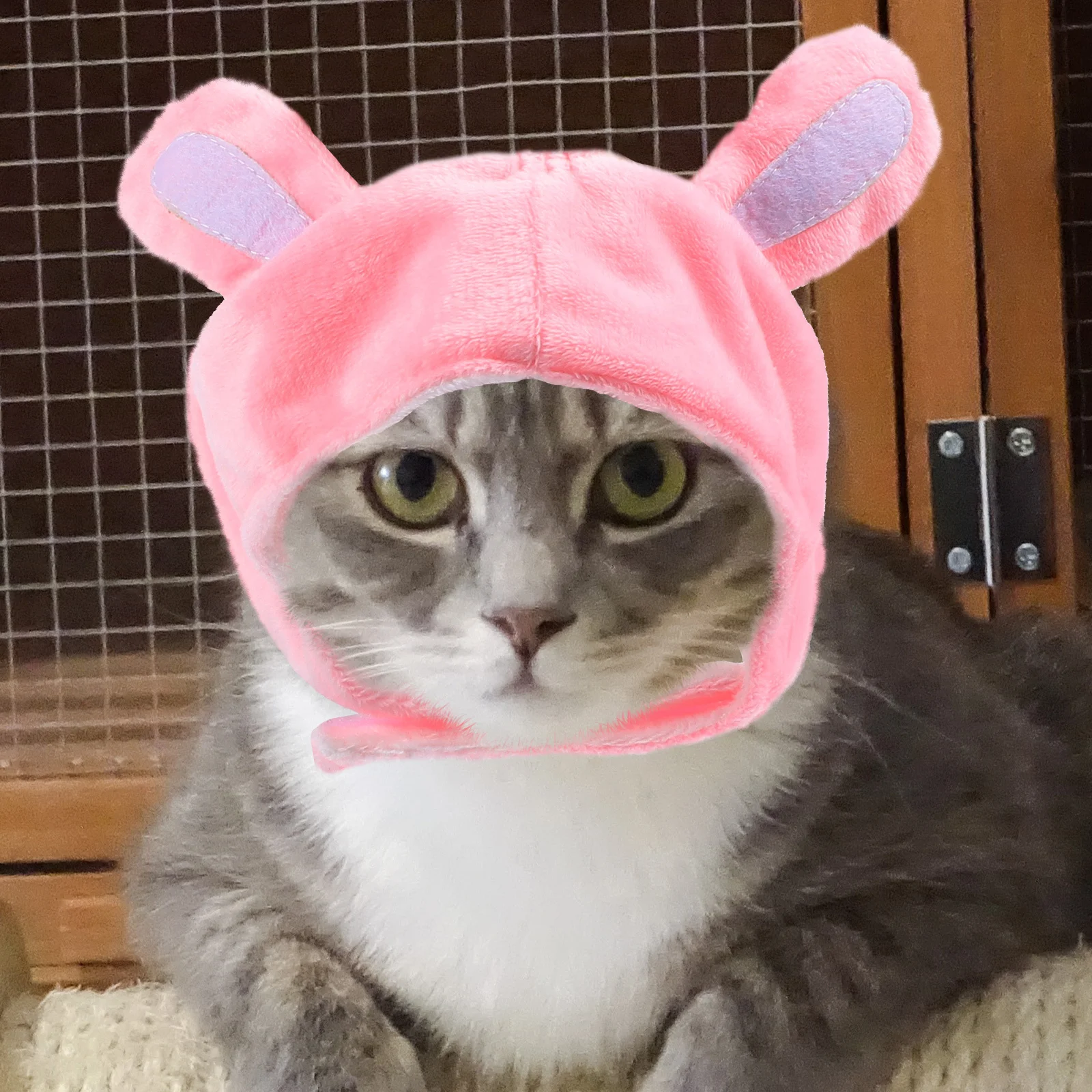 

Cute Pet Bunny Ears Headgear Easter Costume for Cats Kitten Puppy Small Dogs Adorable Chic Accessory Cat Ear Warmer