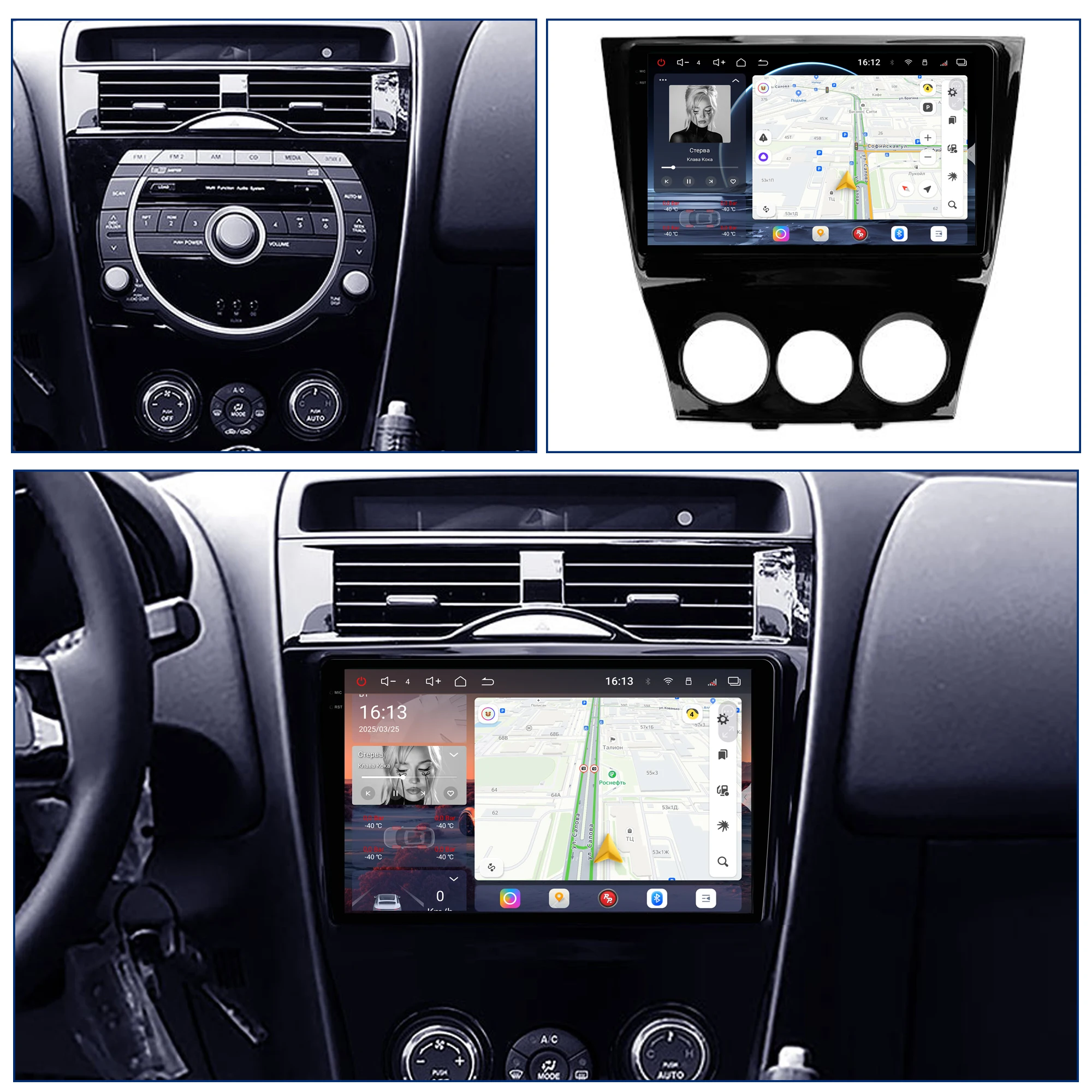 Redpower Crystal Sound 850 Pro Max  Android Car Radio Player Screen for Mazda RX-8 2009 - 2011 CarPlay Bluetooth Hi-Fi