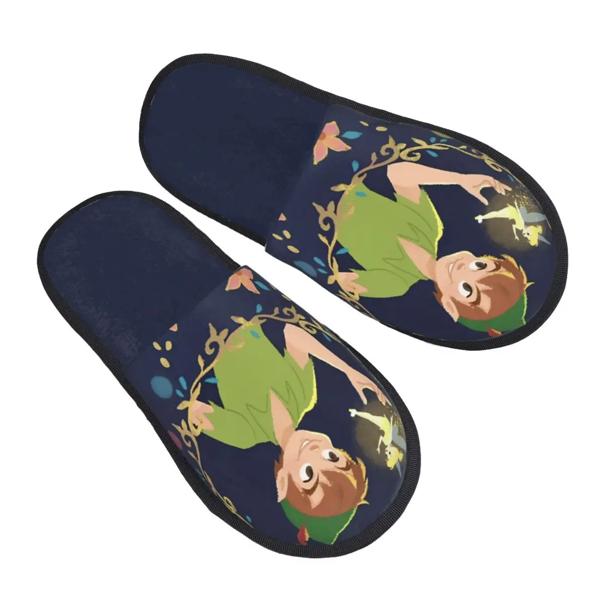 

Custom Print Women Peter Pan House Slippers Soft Warm Fantasy Anime Memory Foam Fluffy Slipper Indoor Outdoor Shoes
