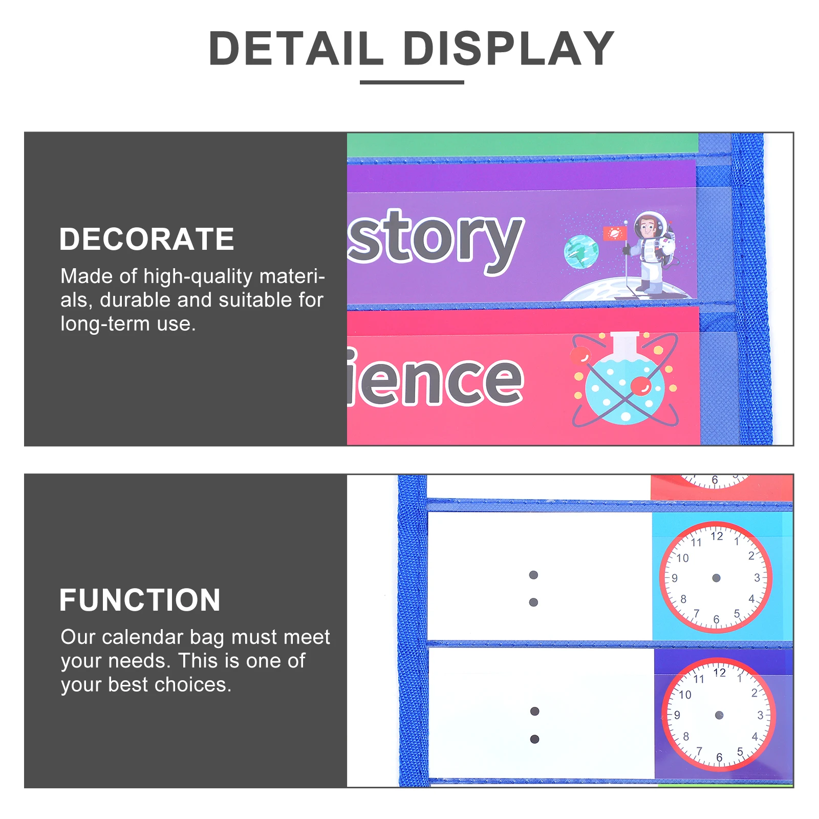 

1pc Schedule Hanging Bag Oxford Cloth Calendar Storage Pouch Decorative Reminder Wall ganizer Memo Daily Planner