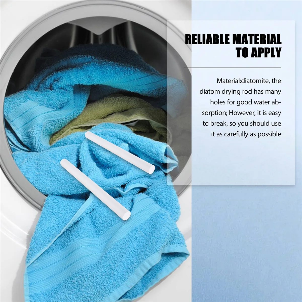 High-end 4Pc Drying Rod Stick Diatomite Moisture Absorbing Stick Clean Water Absorption Rod Diatomite Earth Desiccant for Laundr