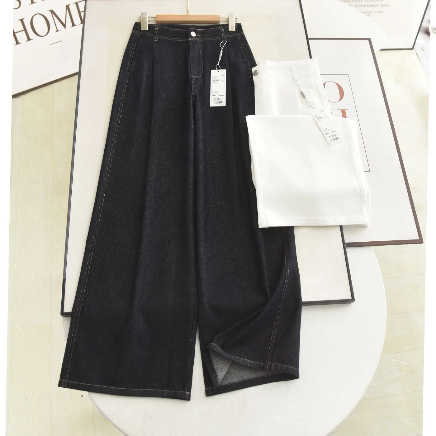 

High Waist Straight Leg Jeans Women's Spring 2026 Casual Versatile Simple Sle Long Pants Ladies' High Waist Wide Leg Jeans