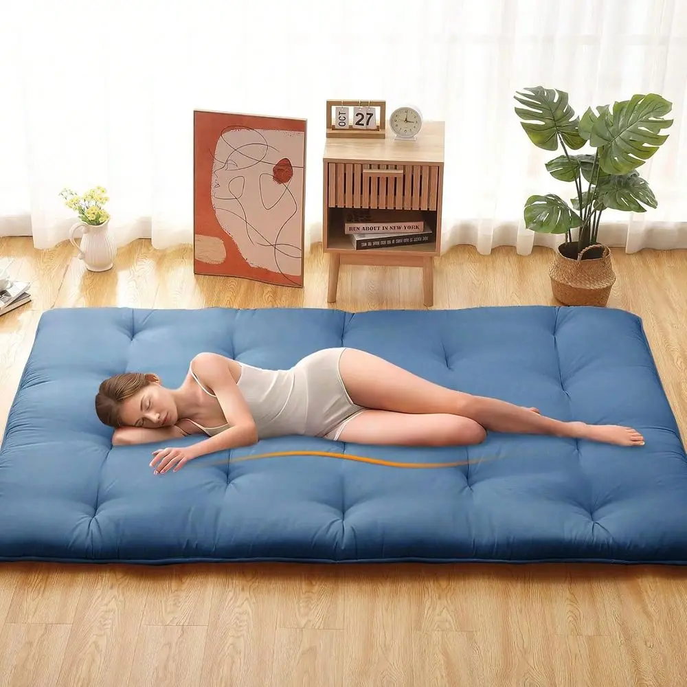 Bedroom Japanese Floor Mattress, Futon Mattress, Roll Up Mattress For Floor Tatami Mat, Sleeping Mat Camping Mattress Pad For D